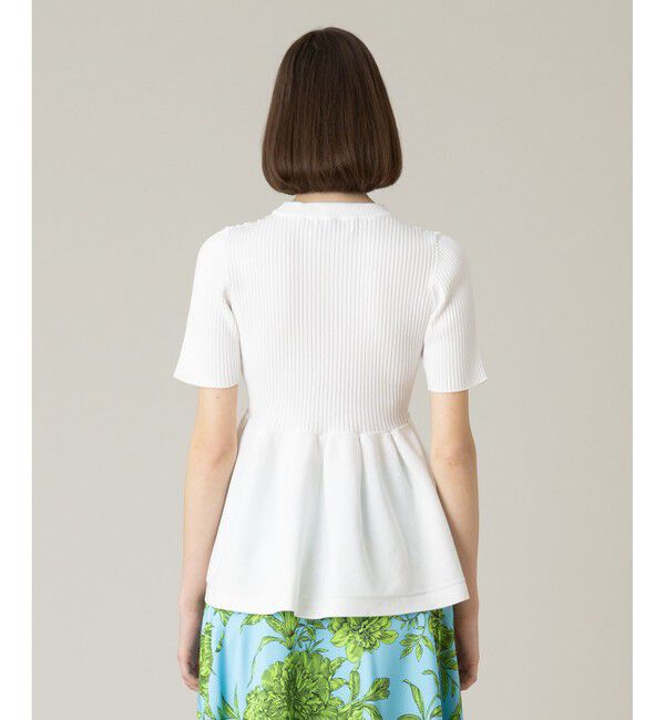 LOULOU WILLOUGHBY「【LOULOU WILLOUGHBY】衿ビーズペプラムプルオーバー」|ニット・セーター|