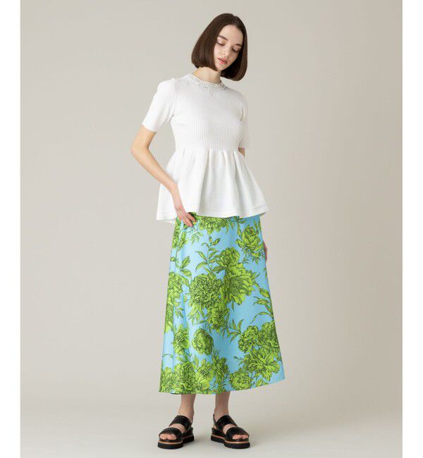 LOULOU WILLOUGHBY「【LOULOU WILLOUGHBY】衿ビーズペプラムプルオーバー」|ニット・セーター|