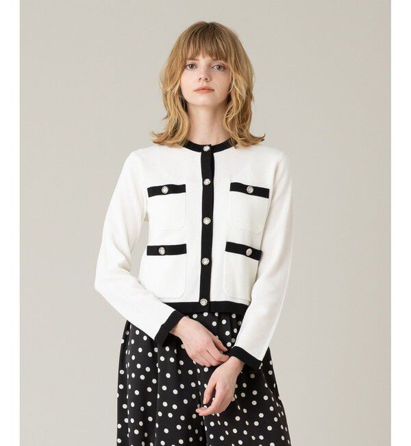 LOULOU WILLOUGHBY「【LOULOU WILLOUGHBY】ブリーズィミラン4ポケットカーディガン」|カーディガン|ホワイト系