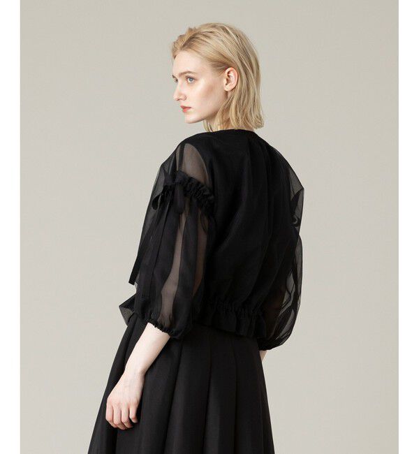 LOULOU WILLOUGHBY「【LOULOU WILLOUGHBY】チュールリボンブルゾン」|ブルゾン・スタジャン|