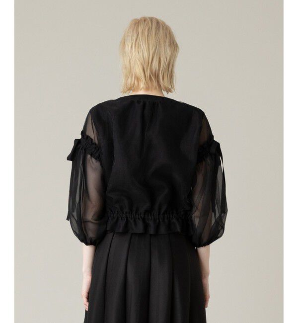 LOULOU WILLOUGHBY「【LOULOU WILLOUGHBY】チュールリボンブルゾン」|ブルゾン・スタジャン|