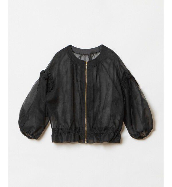 LOULOU WILLOUGHBY「【LOULOU WILLOUGHBY】チュールリボンブルゾン」|ブルゾン・スタジャン|