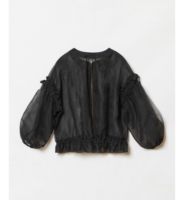 LOULOU WILLOUGHBY「【LOULOU WILLOUGHBY】チュールリボンブルゾン」|ブルゾン・スタジャン|