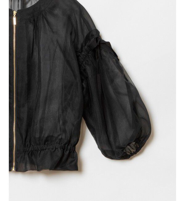 LOULOU WILLOUGHBY「【LOULOU WILLOUGHBY】チュールリボンブルゾン」|ブルゾン・スタジャン|