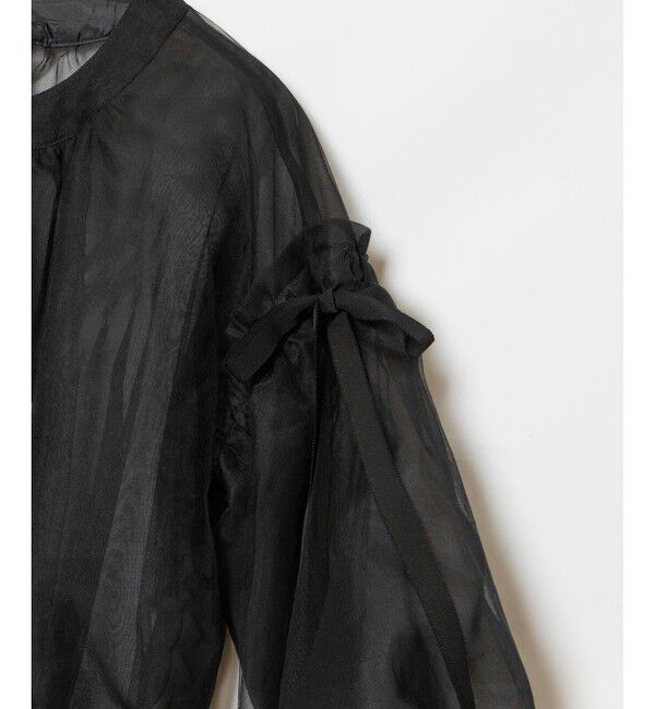 LOULOU WILLOUGHBY「【LOULOU WILLOUGHBY】チュールリボンブルゾン」|ブルゾン・スタジャン|