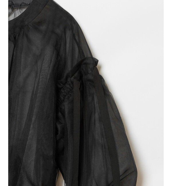 LOULOU WILLOUGHBY「【LOULOU WILLOUGHBY】チュールリボンブルゾン」|ブルゾン・スタジャン|