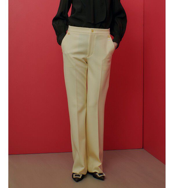 LOULOU WILLOUGHBY「【LOULOU WILLOUGHBY】ダブルクロスストレッチパンツ」|チノ|