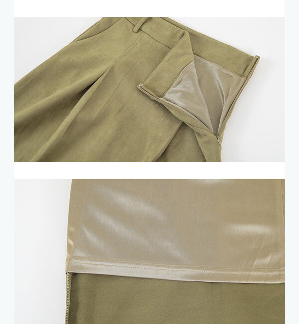 ur's「フェイクスエードマキシ丈タックスカート」|スカート|