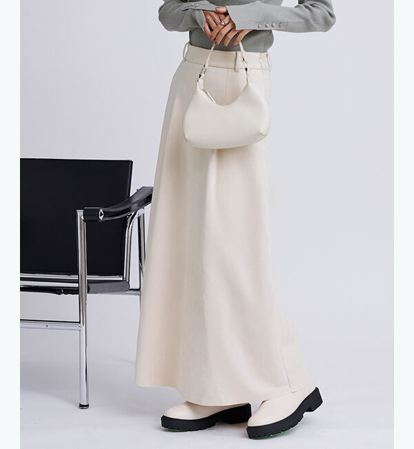 ur's「フェイクスエードマキシ丈タックスカート」|スカート|