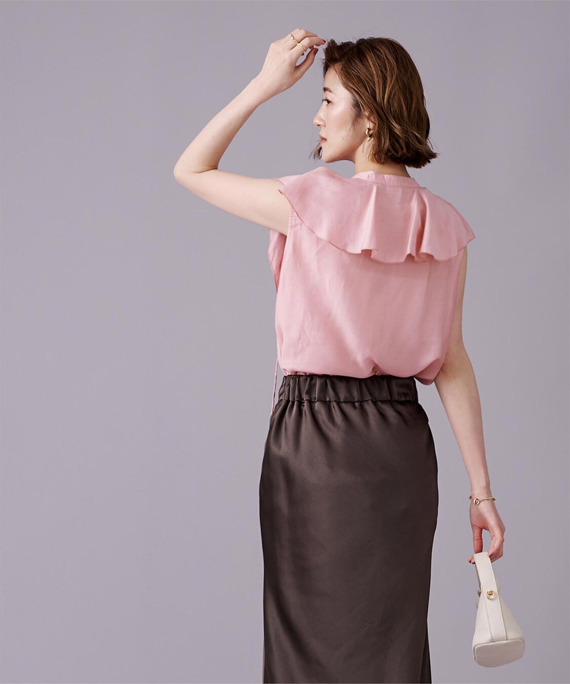 ur's「ラッフルデザインフレンチスリーブブラウス」|シャツ・ブラウス|