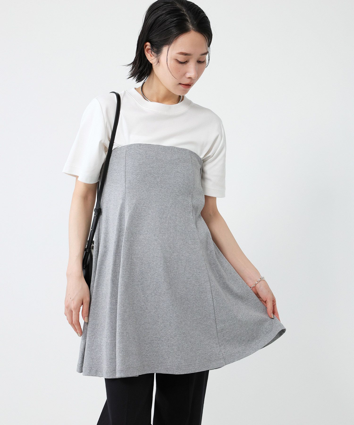 BABYLONE「【洗濯可】ブラカップ付きベアトップ」|Tシャツ・カットソー|ｸﾞﾚｰ