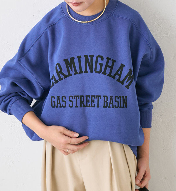  「裏起毛ロゴプリントスウェットプルオーバー」|プルオーバー|ブルー