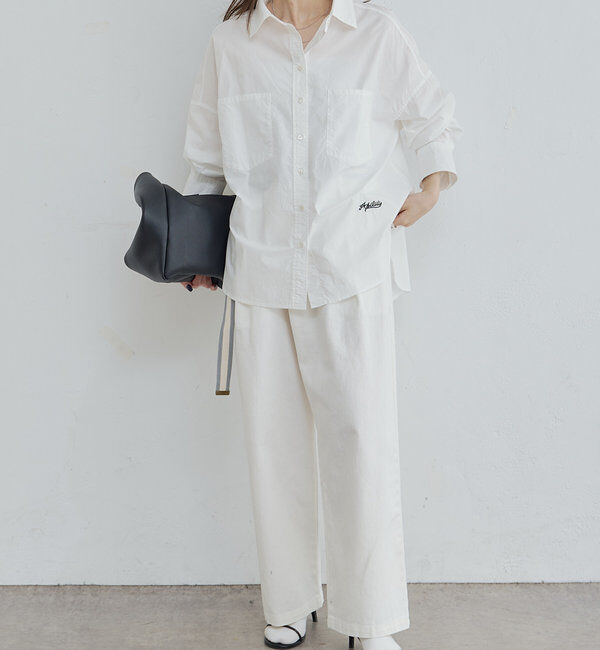  「ワンポイントロゴ刺繍ダブルポケットシャツ」|シャツ・ブラウス|