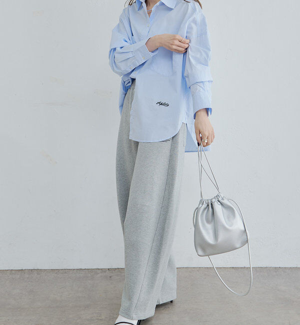  「ワンポイントロゴ刺繍ダブルポケットシャツ」|シャツ・ブラウス|