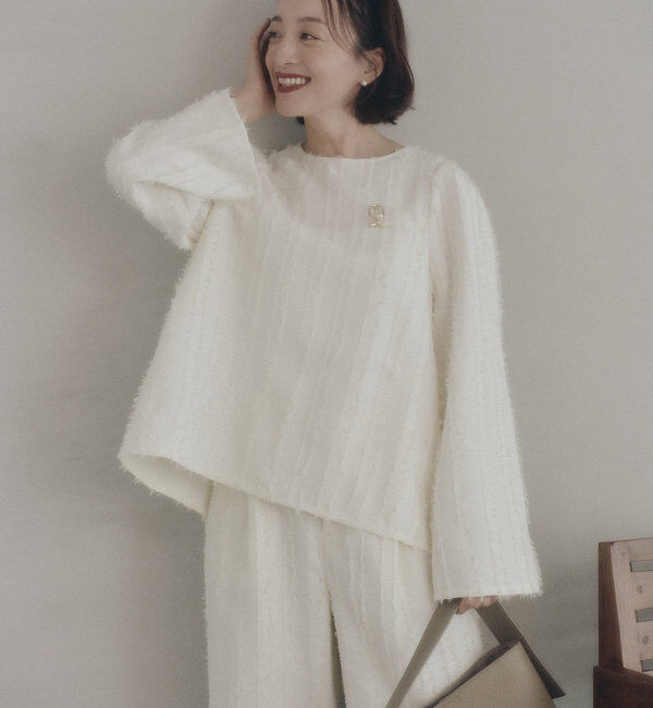  「【Du noir】ジャガードストライプブラウス」|プルオーバー|