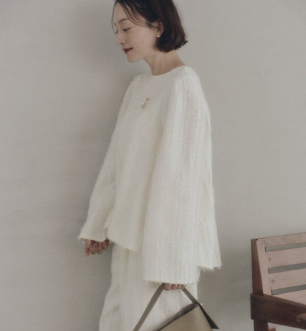  「【Du noir】ジャガードストライプブラウス」|プルオーバー|