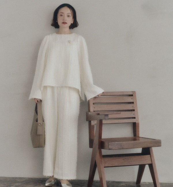  「【Du noir】ジャガードストライプブラウス」|プルオーバー|