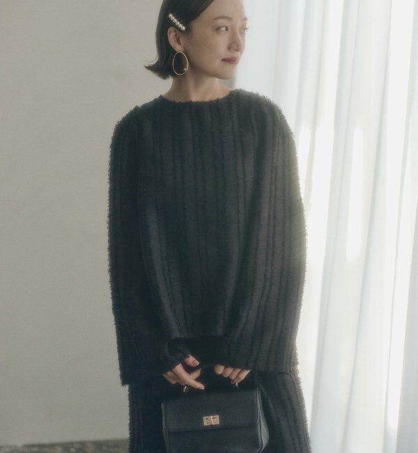  「【Du noir】ジャガードストライプブラウス」|プルオーバー|