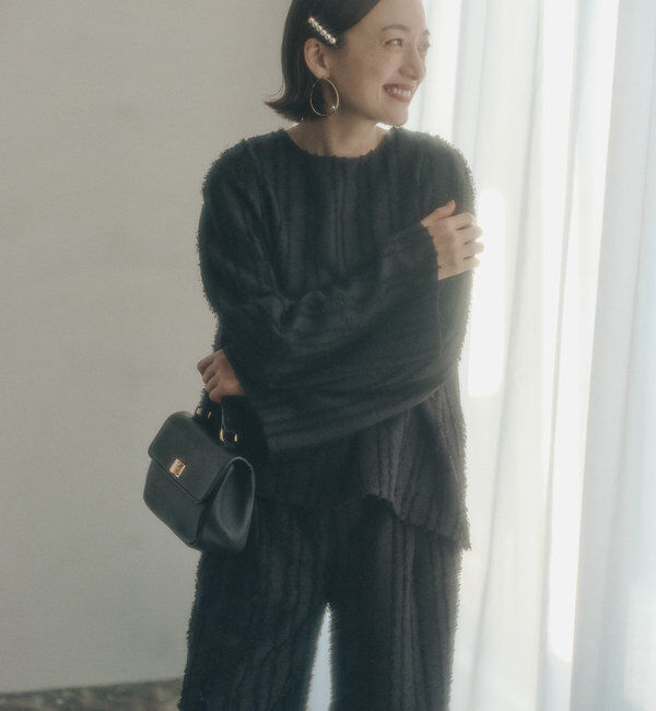  「【Du noir】ジャガードストライプブラウス」|プルオーバー|