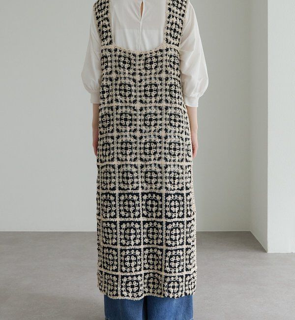  「【25AW】配色カギ針編み風ワンピース」|ワンピース|