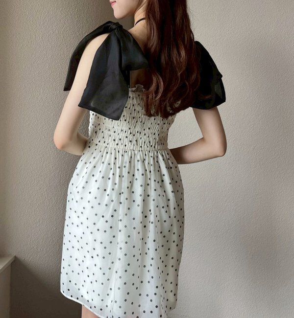  「肩リボンシャーリングビスチェ」|シャツ・ブラウス|