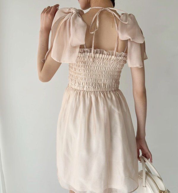  「肩リボンシャーリングビスチェ」|シャツ・ブラウス|