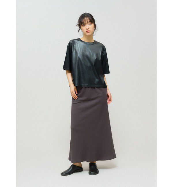 MIDIUMISOLID「MIDIUMISOLID for Ladies シンセティックレザートップス」|Tシャツ・カットソー|