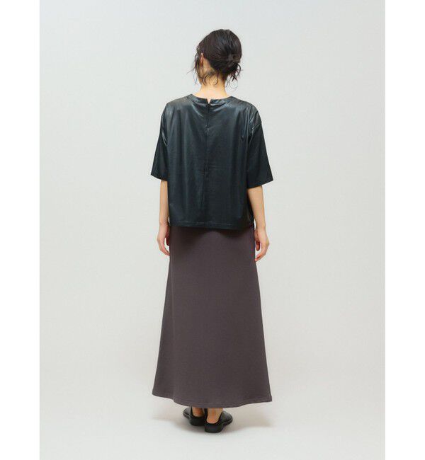 MIDIUMISOLID「MIDIUMISOLID for Ladies シンセティックレザートップス」|Tシャツ・カットソー|