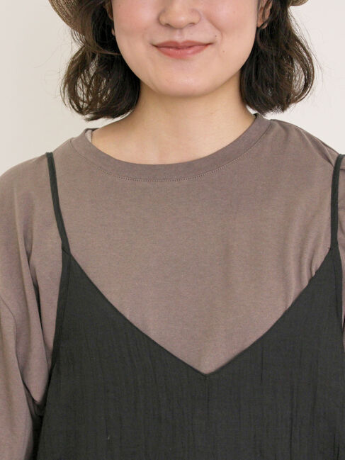 Samansa Mos2「袖タテフリルTシャツ」|Tシャツ・カットソー|