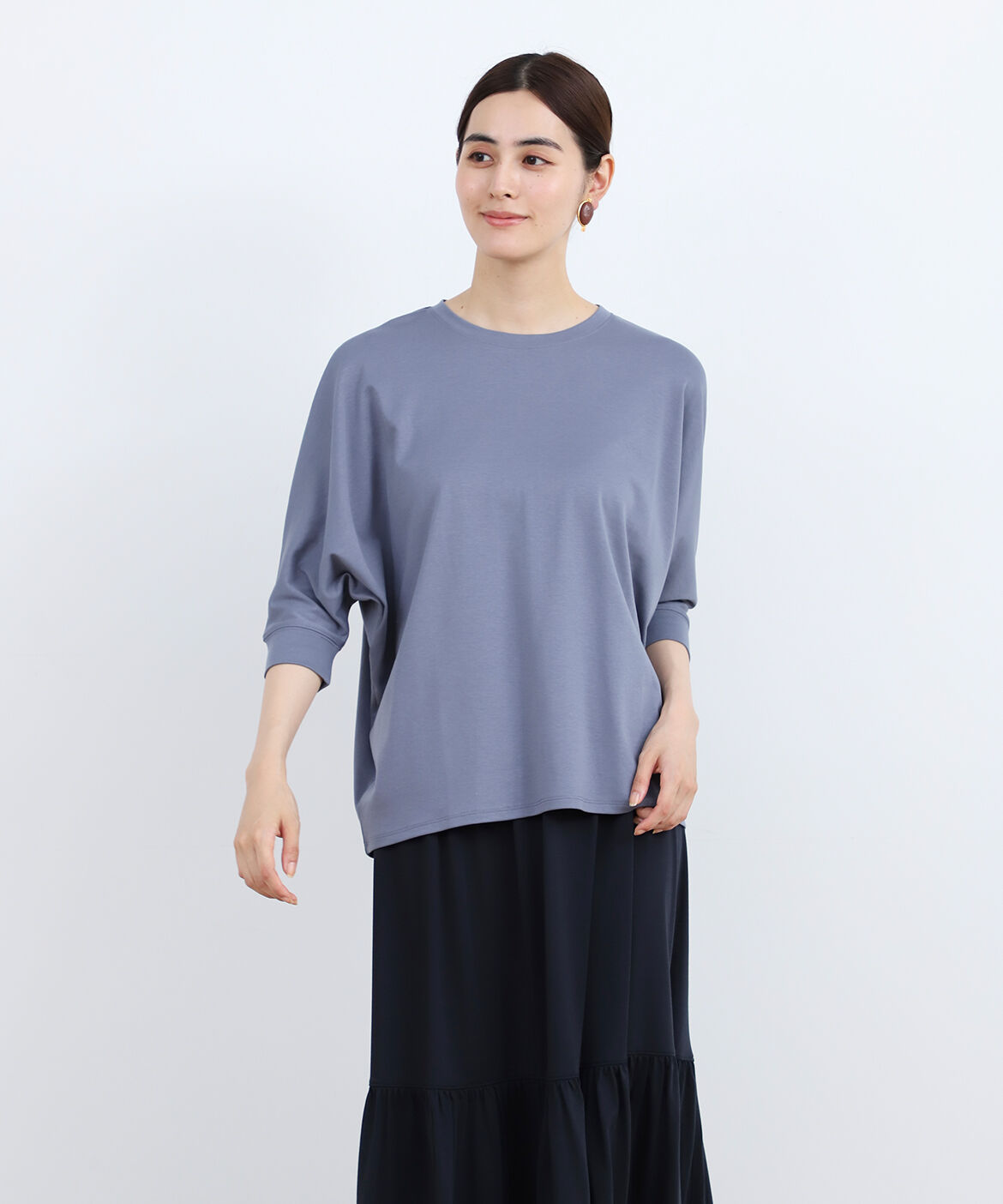 I.T.'S international「ドルマンスリーブコットンスムースカットソー」|Tシャツ・カットソー|ブルーグレー4
