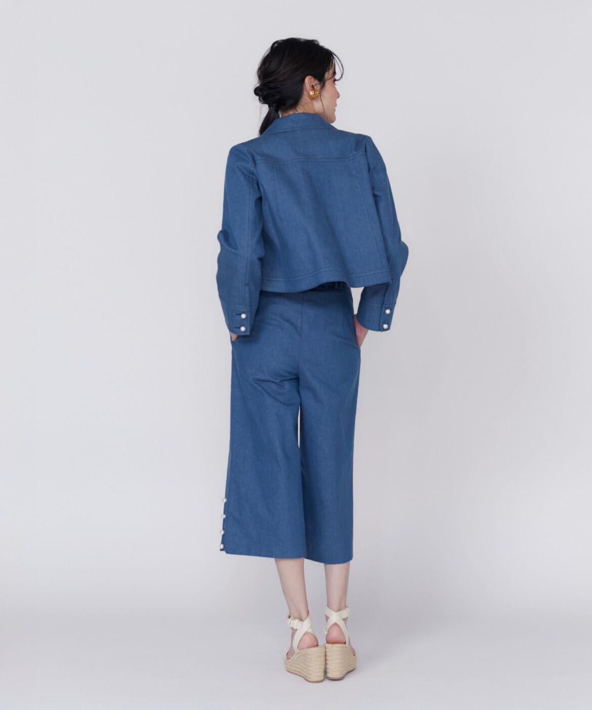 Maglie le cassetto「《大きいサイズ》パールボタンGジャン」|デニムジャケット|