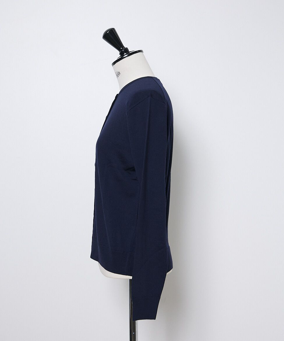 INED「FF30ゲージ クルーネックカーディガン」|カーディガン|