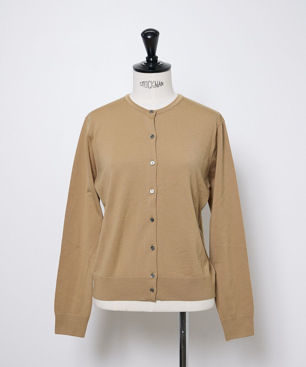 INED「FF30ゲージ クルーネックカーディガン」|カーディガン|