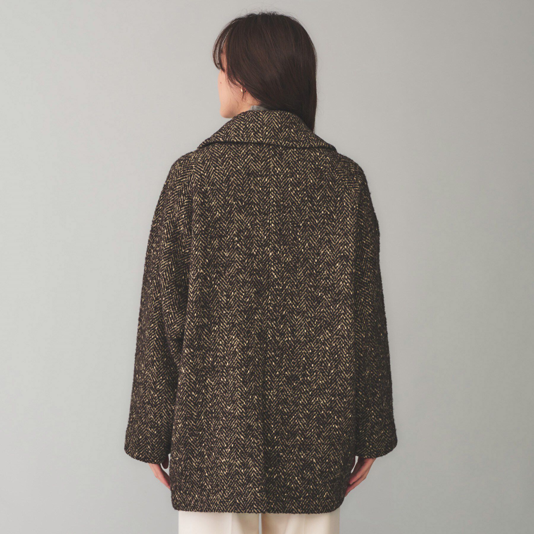 UNTITLED「【TICCA】ミックスツイードピーコート」|ピーコート|