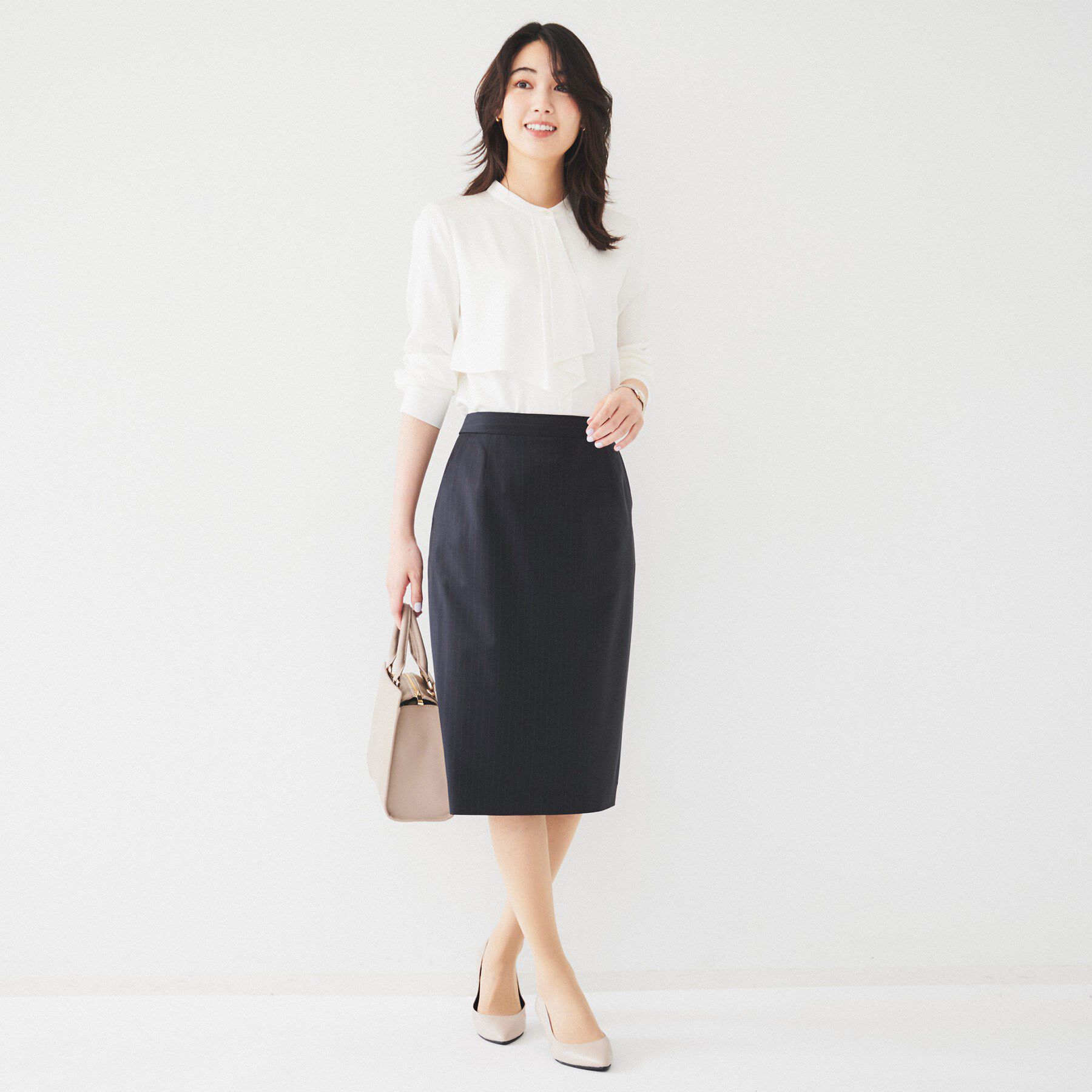 UNTITLED「【通勤スーツ】ウーステッド タイトスカート」|スカート|