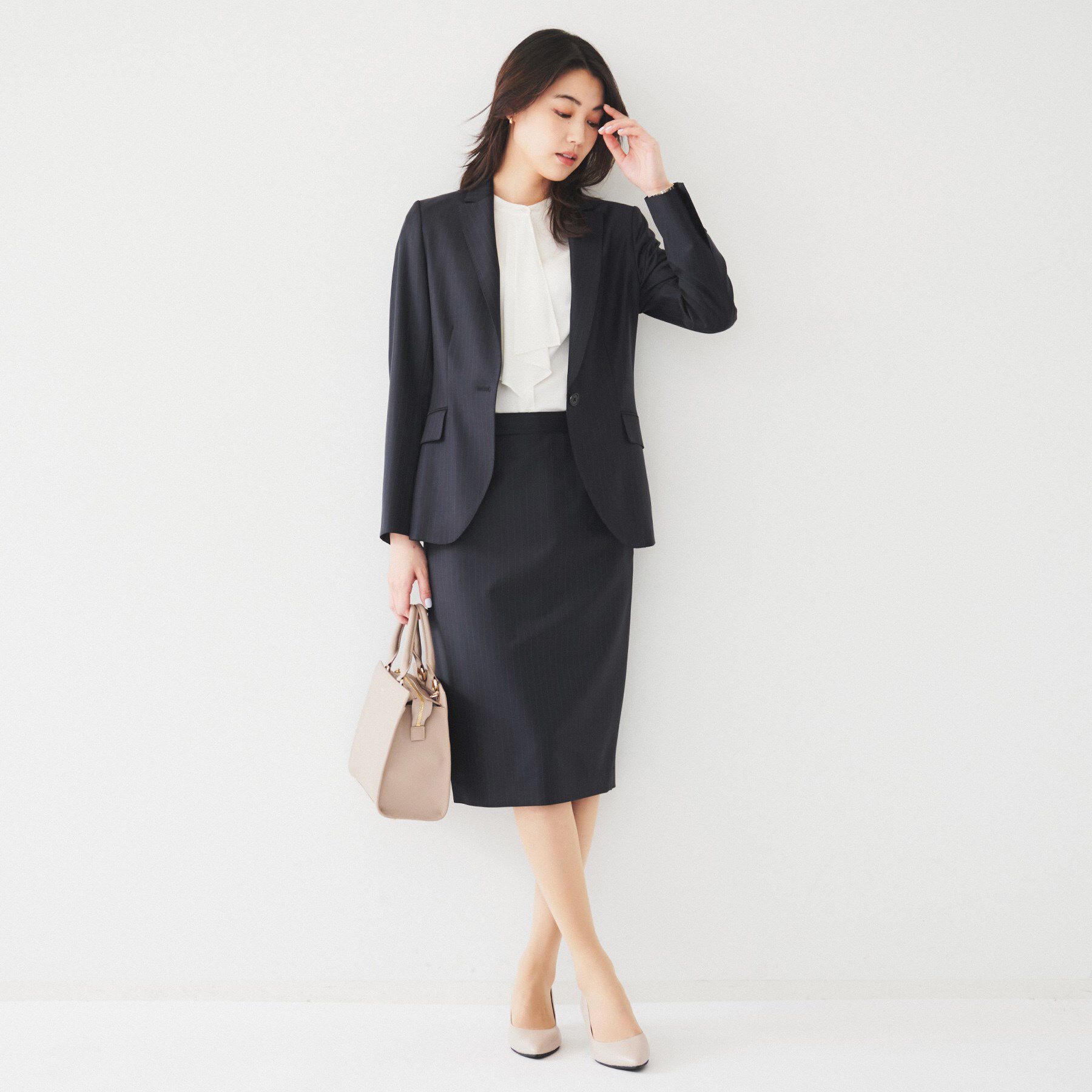 UNTITLED「【通勤スーツ】ウーステッド タイトスカート」|スカート|