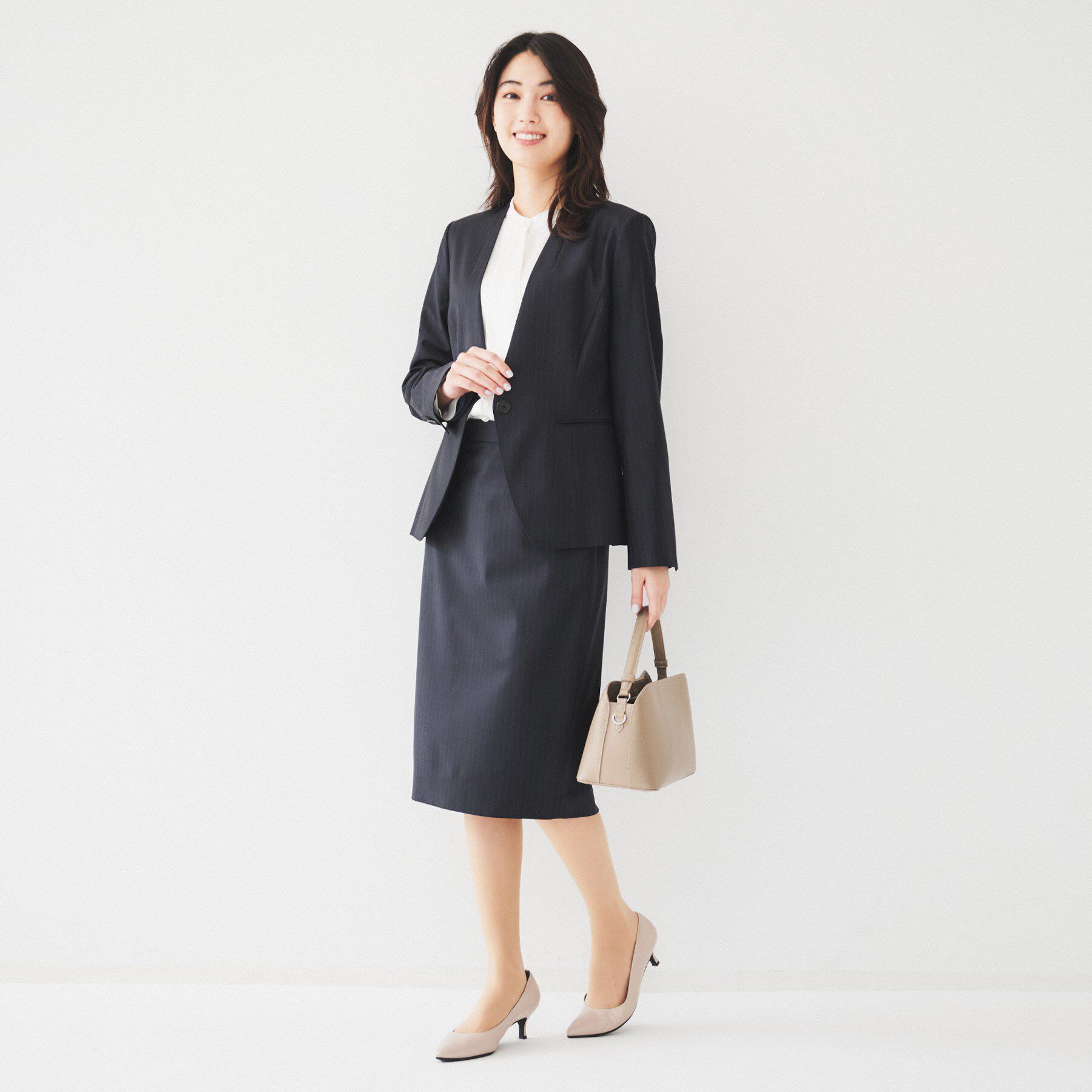 UNTITLED「【通勤スーツ】ウーステッド タイトスカート」|スカート|