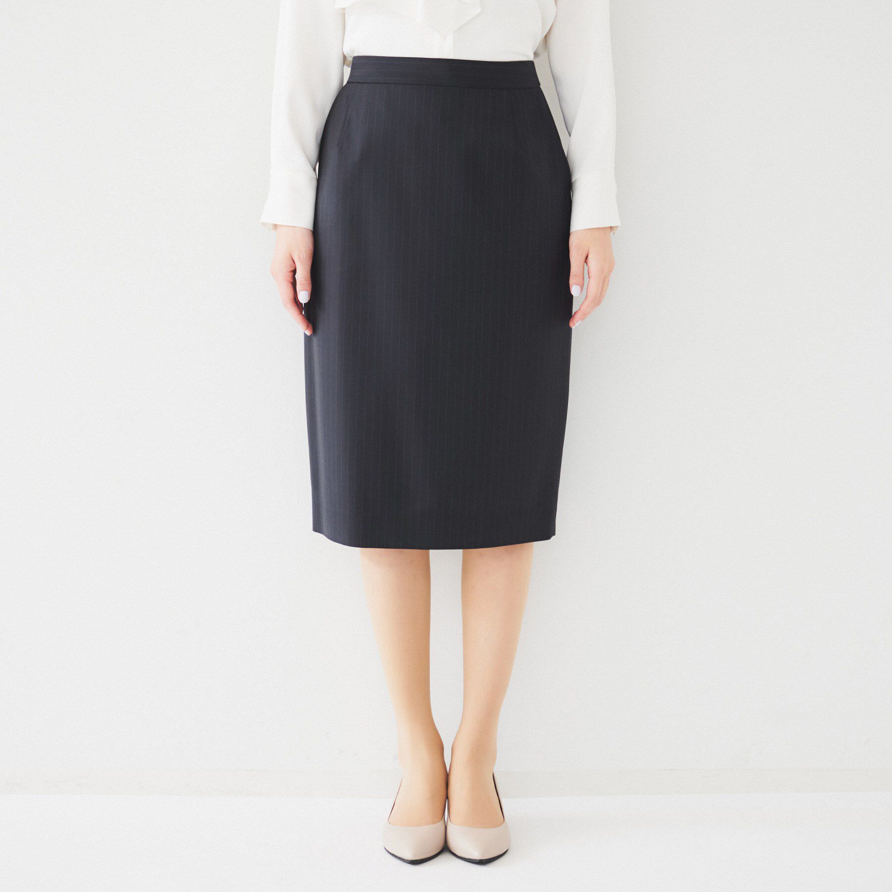 UNTITLED「【通勤スーツ】ウーステッド タイトスカート」|スカート|