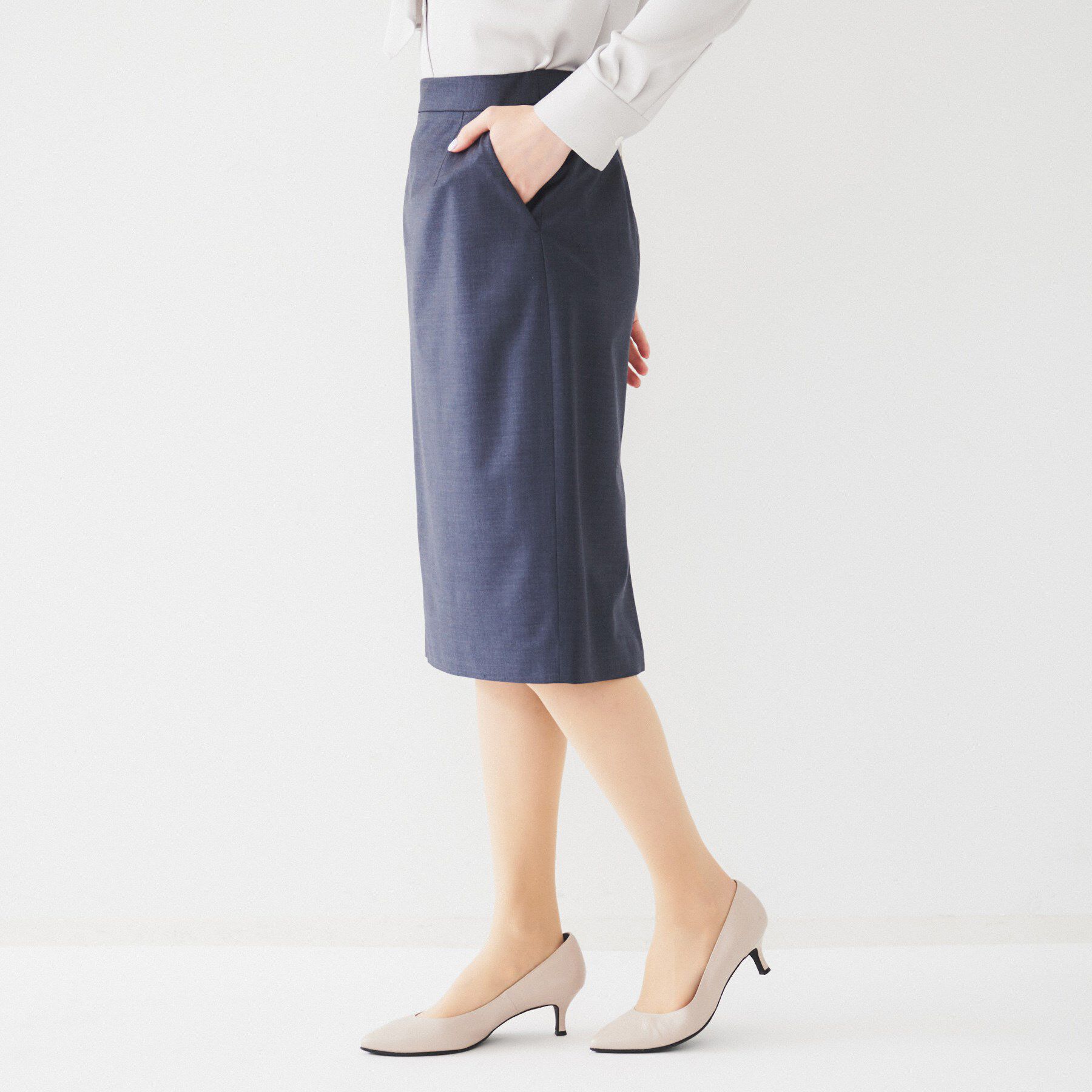 UNTITLED「【通勤スーツ】ウーステッド タイトスカート」|スカート|