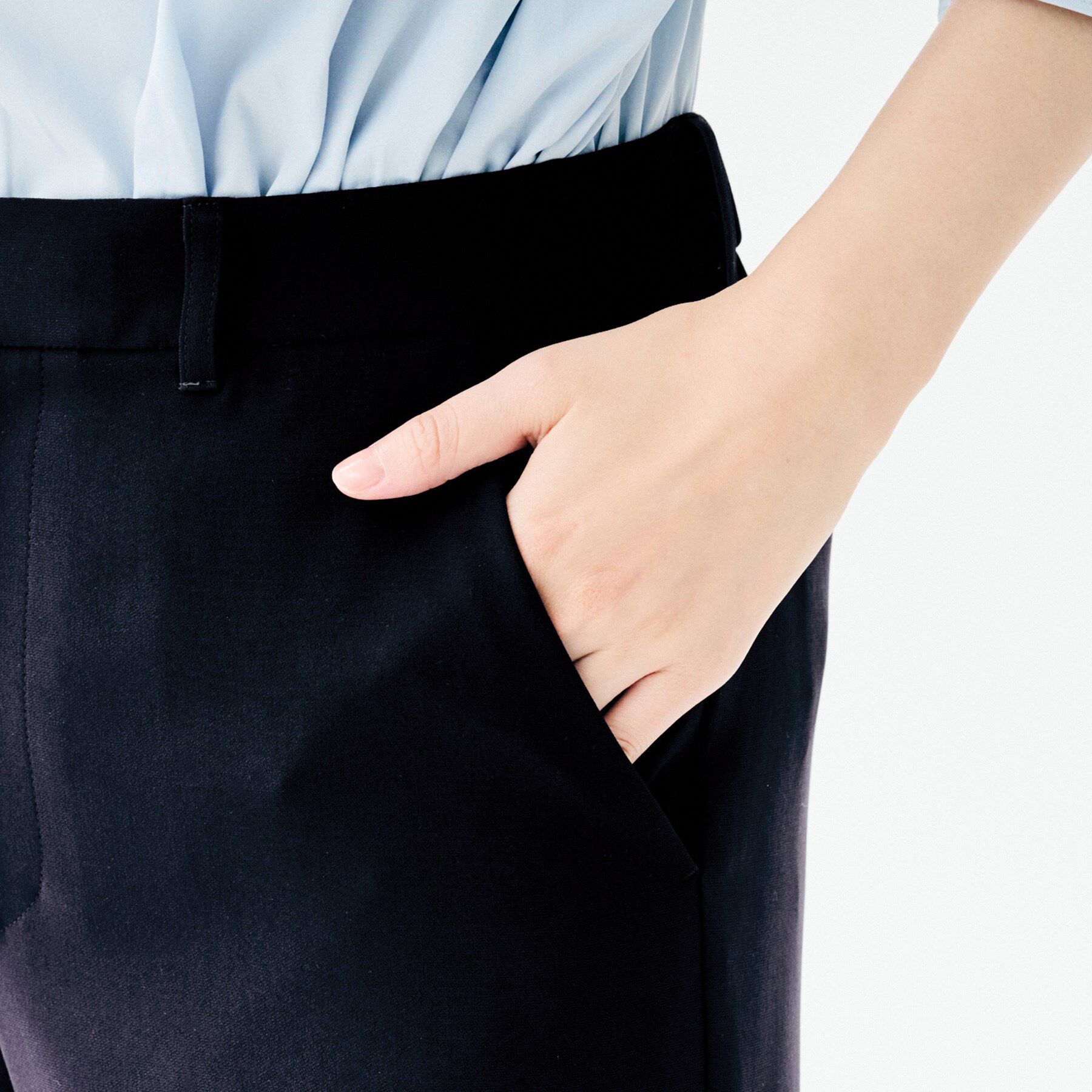 UNTITLED「【洗えるスーツ/ストレッチ性/後ろウエストゴム】ワイドパンツ」|その他|