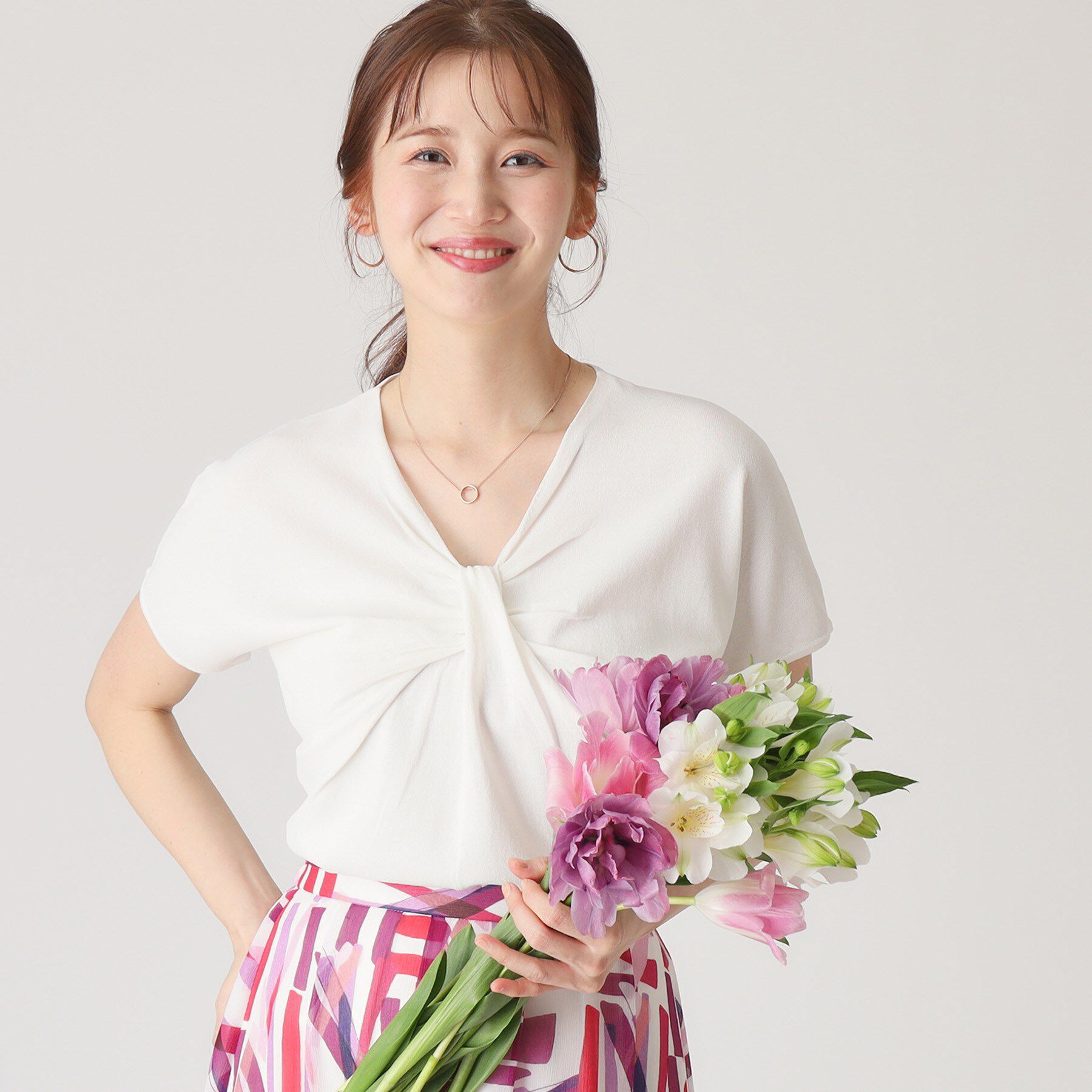 COUP DE CHANCE「【洗える】捻りデザインのニットトップス」|ニット・セーター|