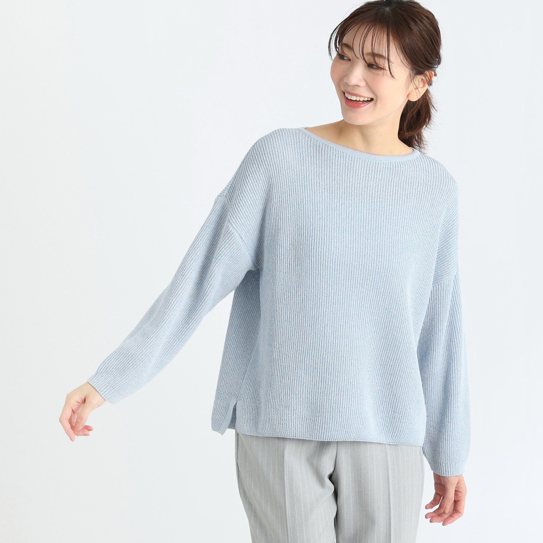 Reflect「【夏SALE】クルーネックミックスカラーニット」|ニット・セーター|