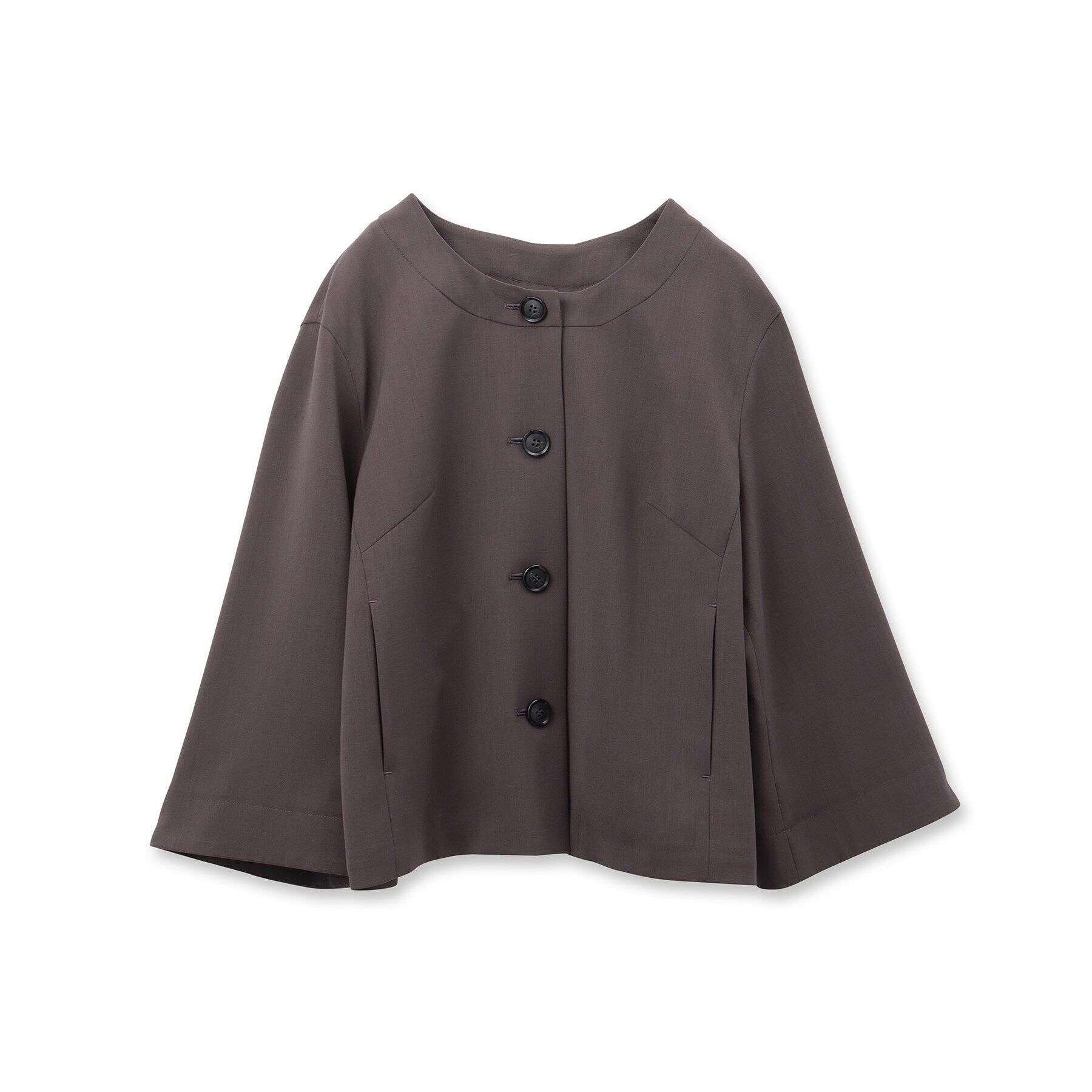 Reflect「【UVカット／接触冷感／洗える／セットアップ可】クルーネックジャケット」|ノーカラージャケット|