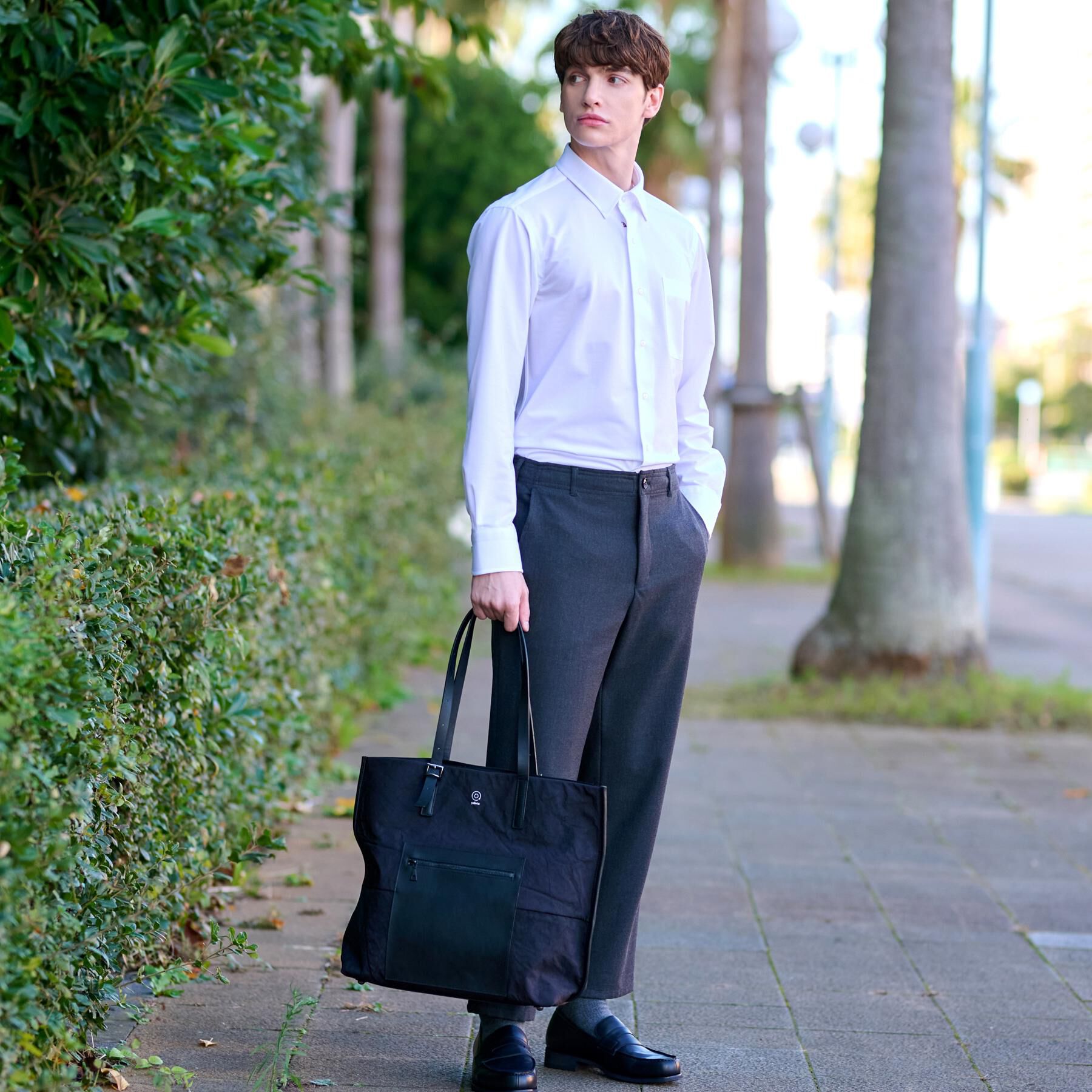 DRESSTERIOR「46Gジャージ レギュラーカラードレスシャツ」|シャツ・ブラウス|