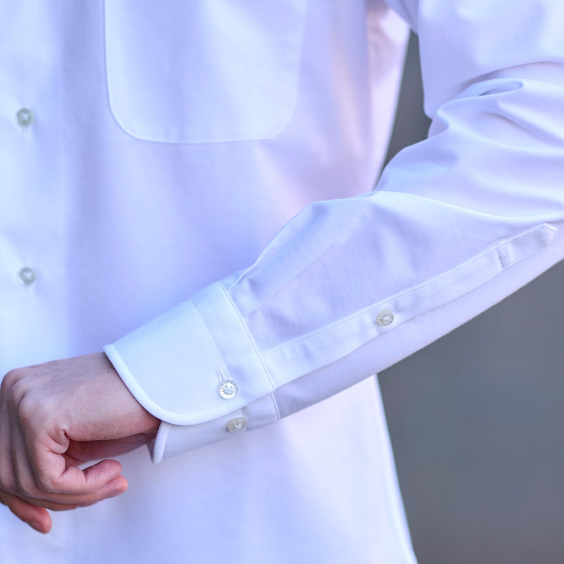 DRESSTERIOR「46Gジャージ レギュラーカラードレスシャツ」|シャツ・ブラウス|