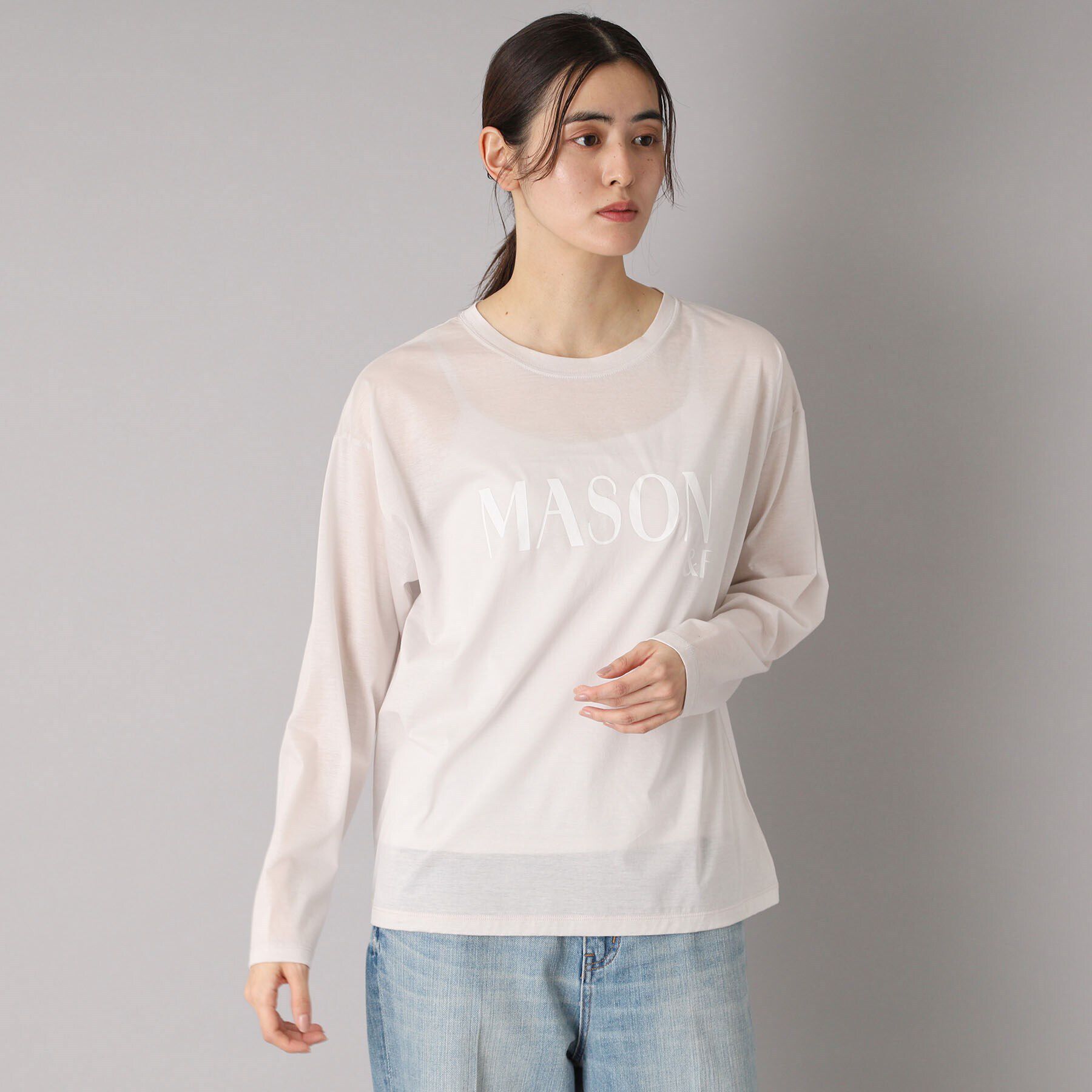 DRESSTERIOR「【接触冷感/洗える】シアーメゾンロゴロンTEE」|Tシャツ・カットソー|