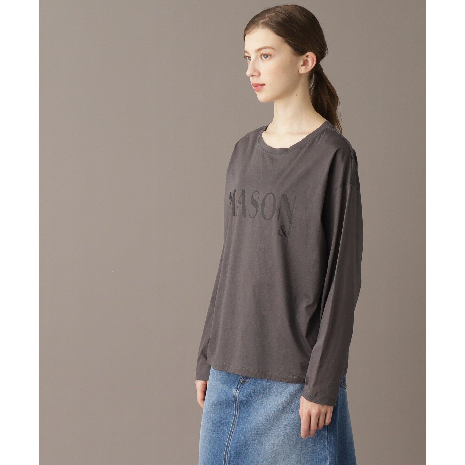 DRESSTERIOR「【接触冷感/洗える】シアーメゾンロゴロンTEE」|Tシャツ・カットソー|