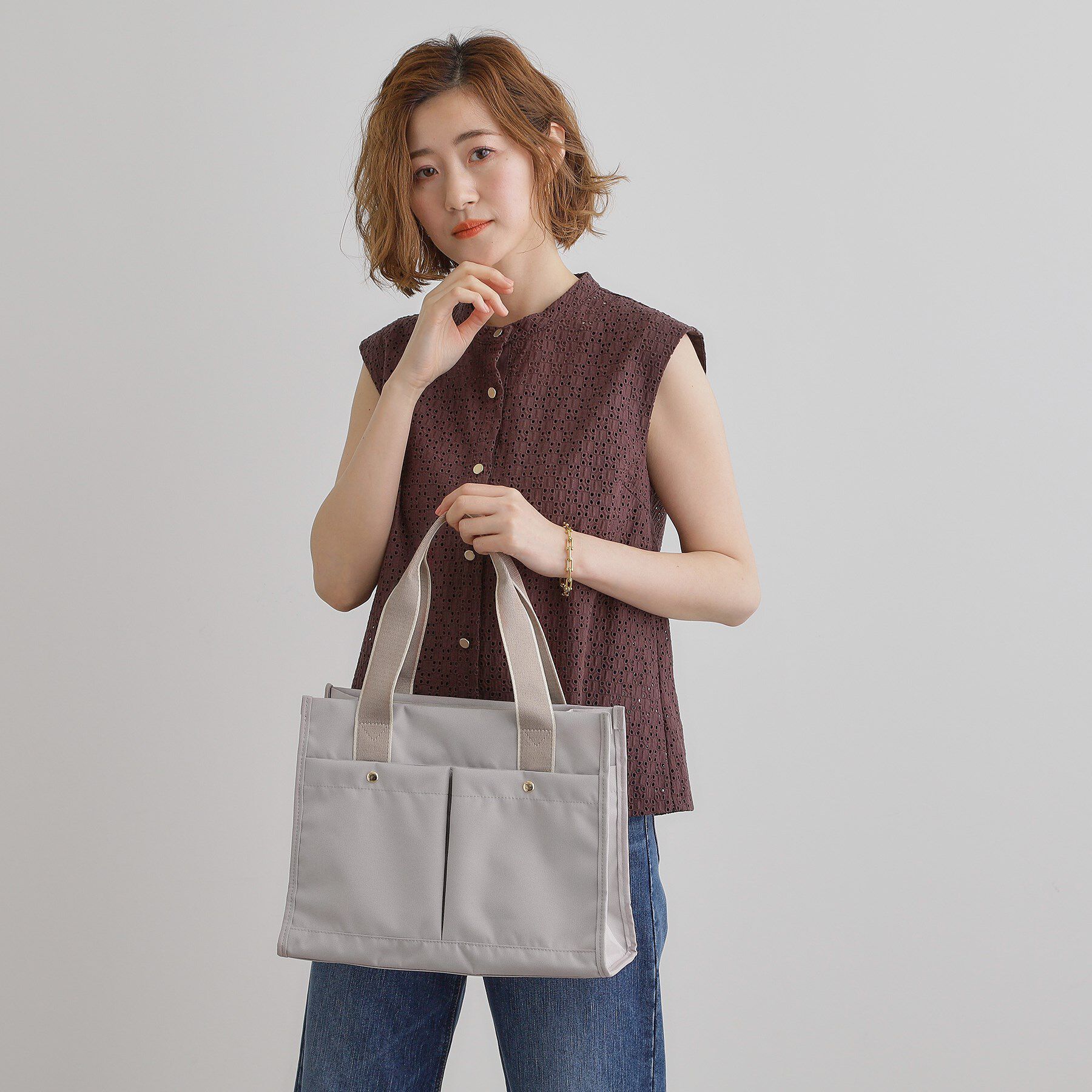 grove「【A4・軽量】ポリキャンダブルフェイス2WAYトート」|トートバッグ|