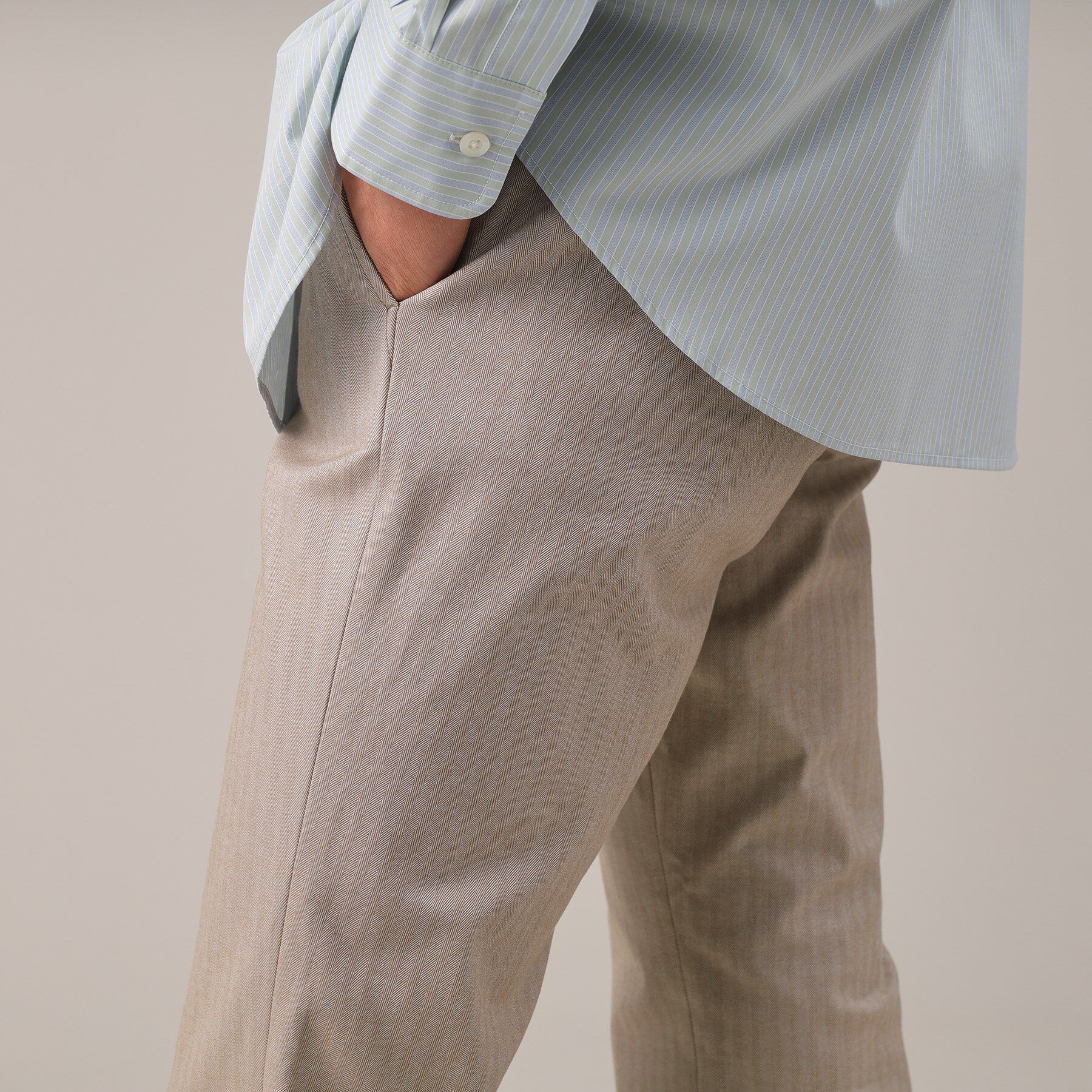 TAKEO KIKUCHI「【Made in JAPAN】播州織 ヘリンボン ストレート パンツ」|その他|