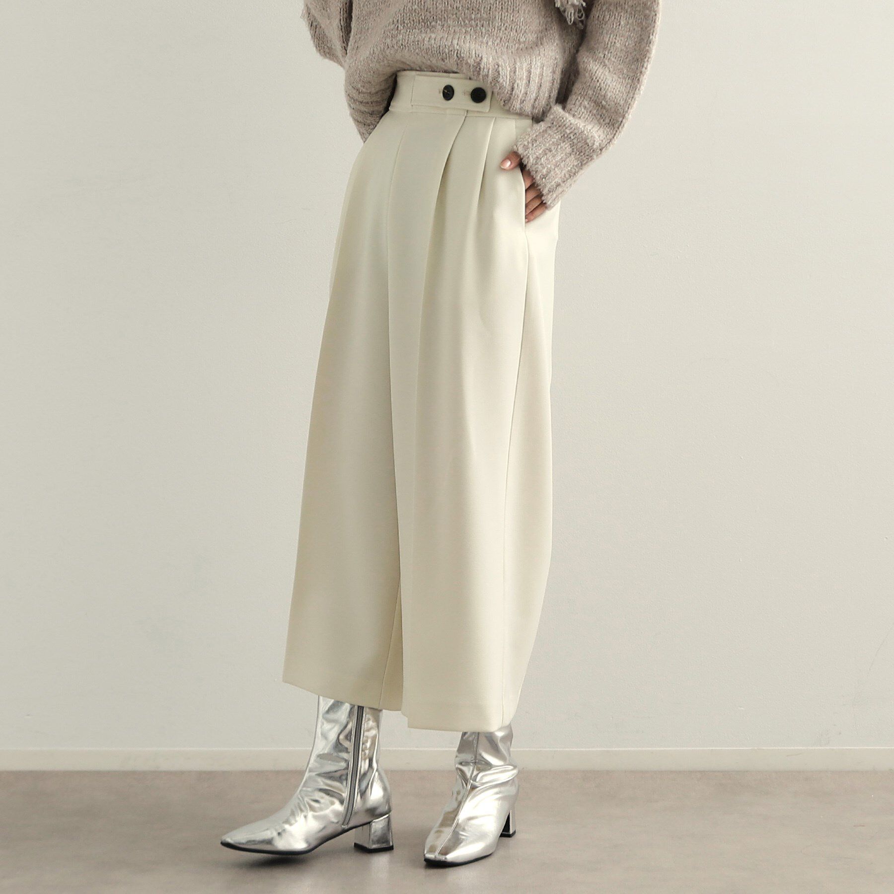 OPAQUE.CLIP「クロップドワイドパンツ【洗濯機洗い可】」|その他|